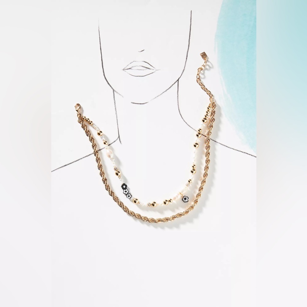 Dannijo Lucy 10K Gold-Plated & Multi-Stone Double-Strand Necklace NWT - Picture 7 of 16